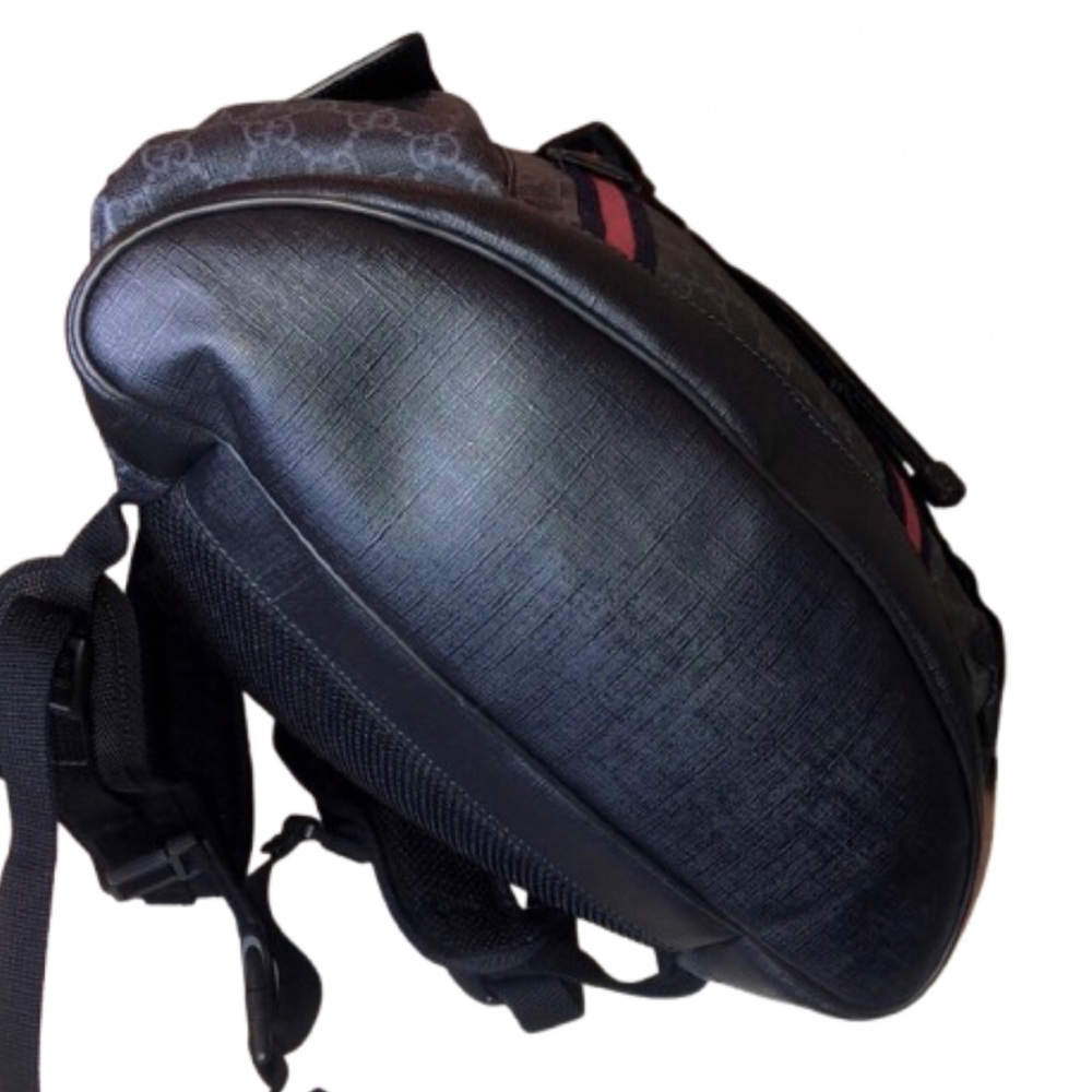 GUCCI GG SUPREME Soft Sided Coated Canvas Leather Black and Grey Backpack COA - Picture 17 of 17